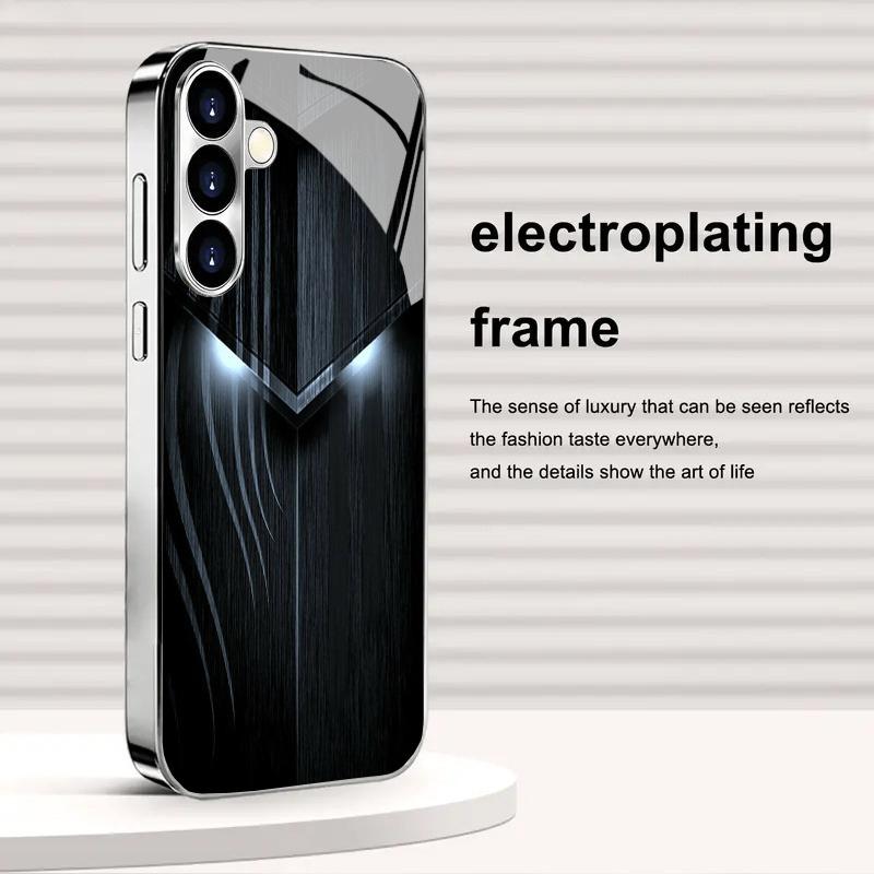 Electroplated Glass TPU Hard Case for Samsung Galaxy S26 S25 S24 S23 S22 S21 FE Ultra Plus Scratch Resistant Advanced Protection
