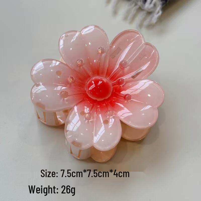 Plumeria Claw Clip: European & American Stylish Hair Accessory for Updos