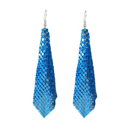 1 Pair Sequin Hook Earrings Geometric Design Long Earrings Night Club Party Women Gown Drop Earrings