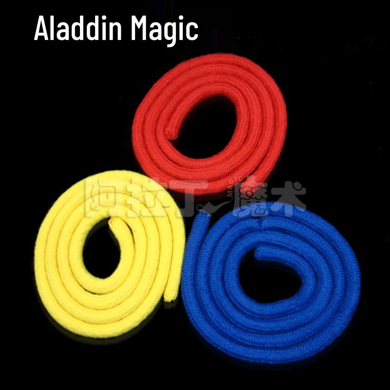 Enhanced Three-Ring Interlock Magic Prop with Three-Color Rope Single Piece