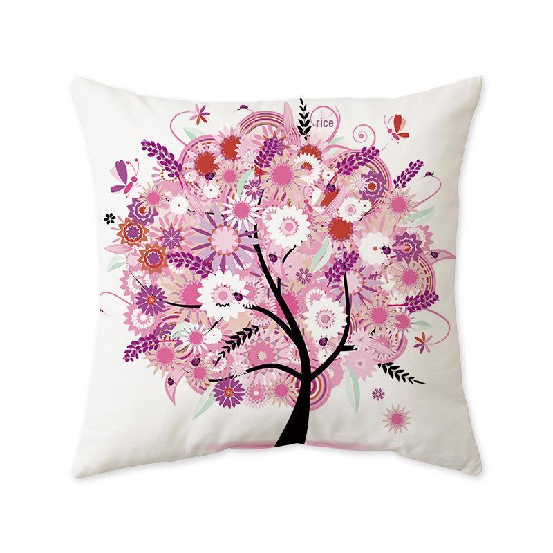 Colorful Abstract Floral Cushion Cover for Sofa or Home Décor
