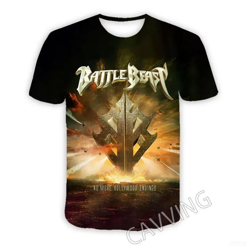 

3D Printed Battle Beast Rock Casual T-shirt Hip-hop T-shirt Harajuku Style Top for Men and Women XL