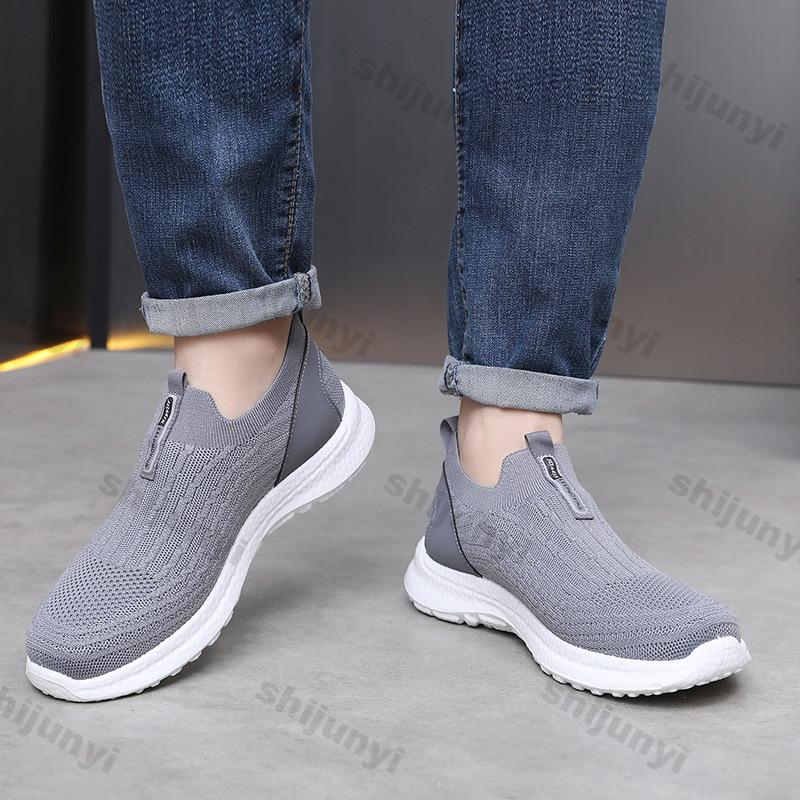 Fashion Men's Shoes 2025 Spring New Breathable Mesh Non Slip Running Shoes Comfortable Lightweight Soft Sole Fly Weave Casual Shoes