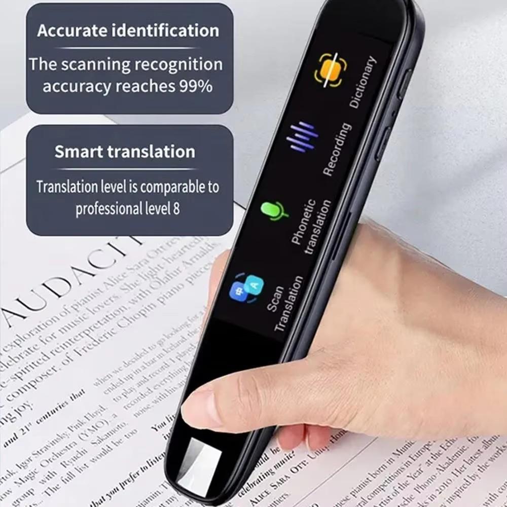Offline Translation Pen for Teacher Student Dictionary English Intelligent Scanning Point Reading 123 Languages Translator Pen nero