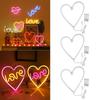 LED Atmosphere Light Love Shape Light Battery Powered Wall Lamp  Valentine's Day Gifts