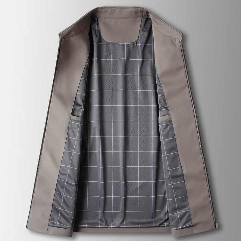 Spring and Autumn Lapel Young and Middle-aged Business Administrative Jacket Civil Servant Zipper Version Casual Jacket