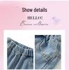Autumn 2025 Girls' Heart Lace Straight-Leg Jeans - Children's Korean Fashion