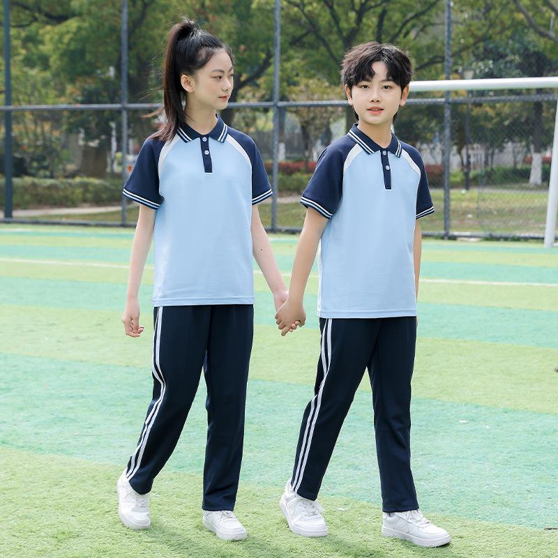 Spring & Autumn Uniforms: Primary School & Kindergarten Sports Sets, Summer Short Sleeve Class Wear