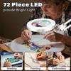 USB Magnifying Glass Desk Lamp. 72LED 8X/10X 3-color Adjustable for Soldering Iron Repair/reading/skin Care and Beauty