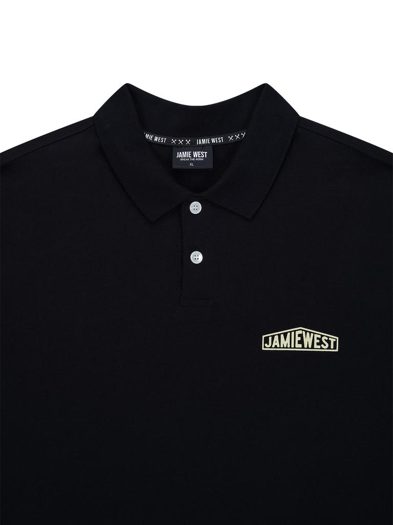 Jeimiweseuteu A&G Lettering Polo Shirt (Black)