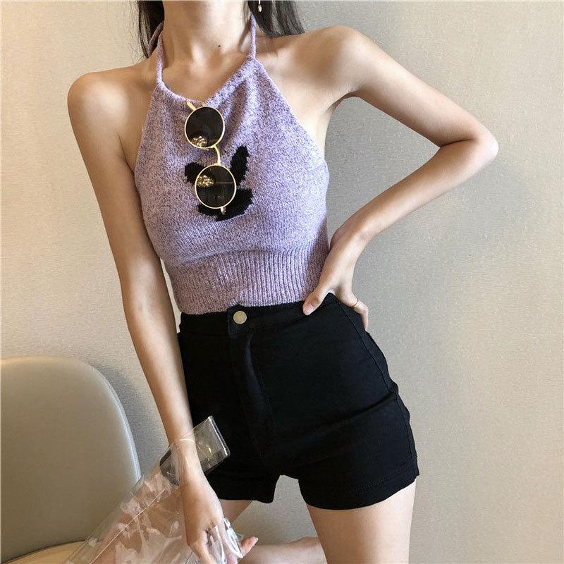 Comodi Skinny Alla Moda e Versatili Neri Vita Alta Pantaloncini di Jeans Donna Pantaloni Estivi Aderenti Pacchetto Fianchi Elastici Super Corti Pantaloni a Linea A