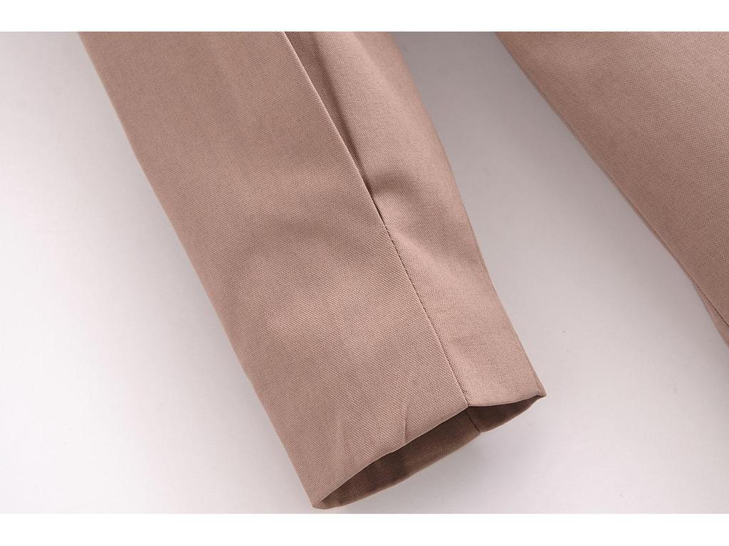 2025 Spring Women's European & American Double-Breasted Lapel Suit Dress