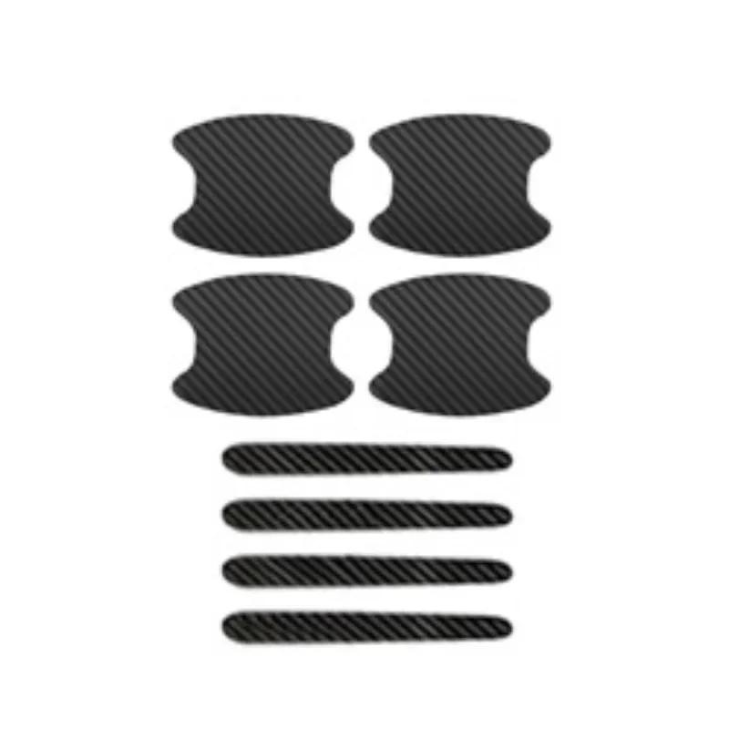 

8PCS Door Handle Sticker - Transparent Scratch Resistant Protective Film for Door Bowl/Handle, Universal Self-Adhesive чорний