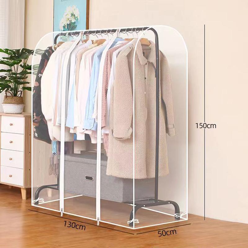 Household Fully Transparent Hanger Clothing Dustproof Hanging Bag Fully Enclosed Zip Style Coat Down Jacket Suit Dustproof Cover
