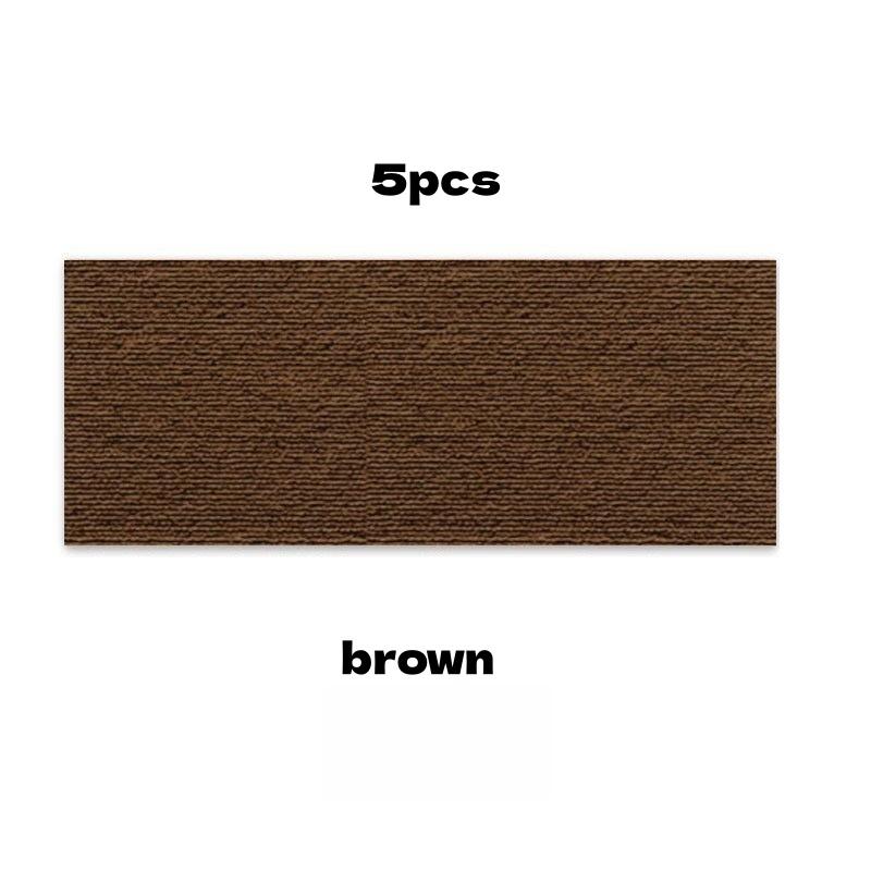 5Pcs 20x100cm Self Adhesive Stair Tread Mats Non-Slip Water Absorbent Safety Mute Carpet Pad Step Anti-Slip Mat Floor Protection