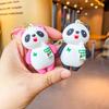 Adorable Panda Keychain Plush Doll Cute Silicone Car Key Ring Bag Charm
