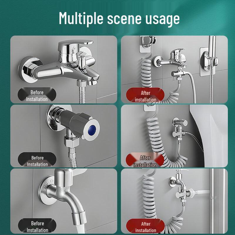 JPHZNB 3-Way Faucet Splitter Diverter Valve