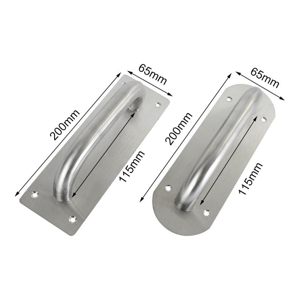 2pcs Barn Door Handle Fireproof Door Channel Door Handle Stainless Steel Sliding Push-Pull Knobs Furniture Pull Hardware