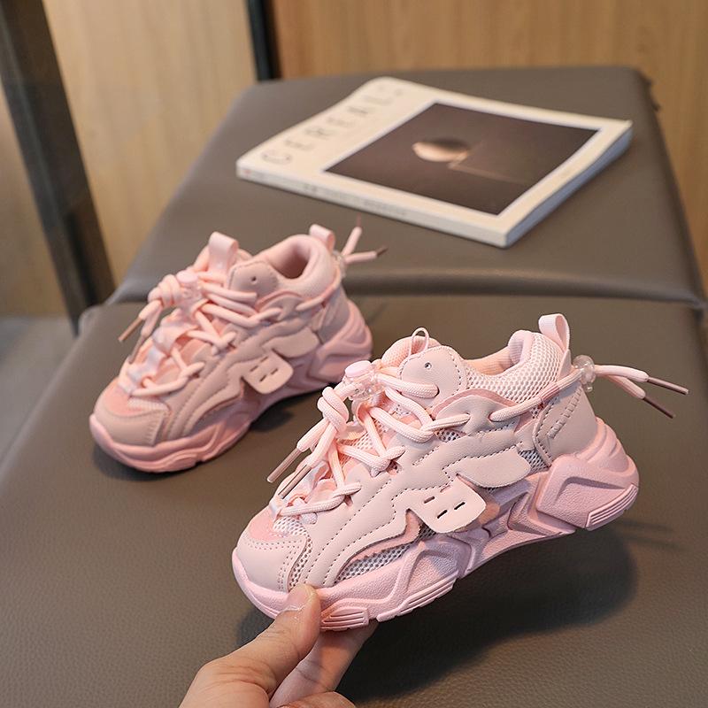 

Весна и осень новые детские спортивные кроссовки для мальчиков дышащая сетчатая обувь корейская версия обувь для пап для девочек кроссовки для детского сада оптовая продажа 36 розовый