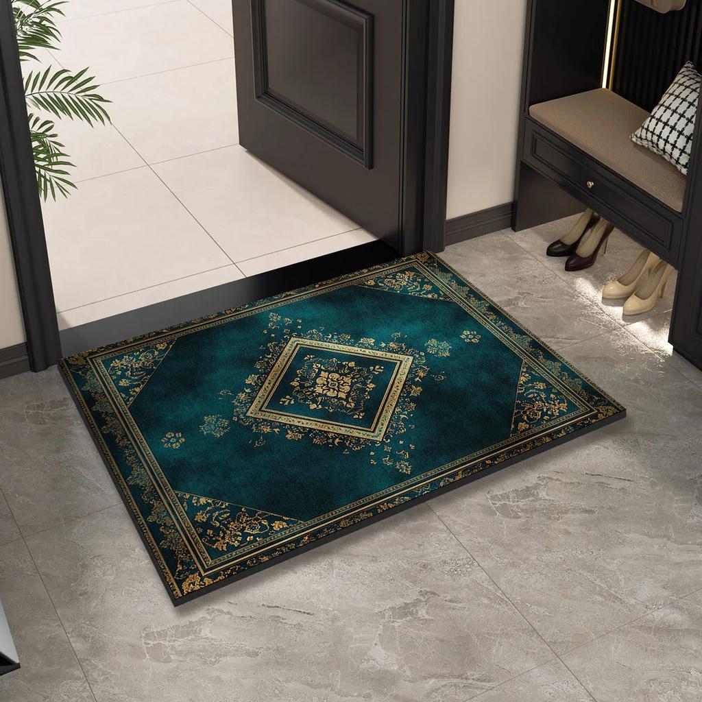 Vintage Persian Style Door Mat Collection Retro Floral Pattern Floor Mat For Entryway Classic Home Decor Enthusiasts