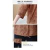 Women's Red Textured Half Sleeve Blouse Mature Casual Button-Down Shirt with Drawstring Hem