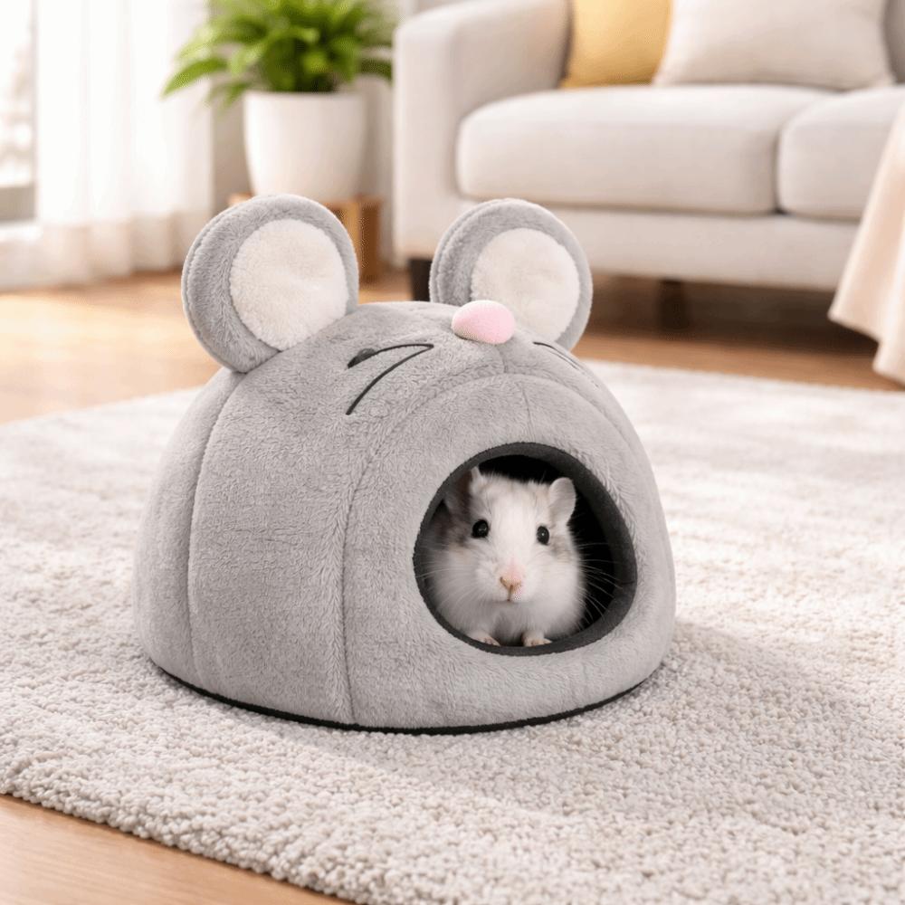 Thicken Hedgehog Hideout Nest Mouse Shaped Guinea Pig House Semi-enclosed Pet Cave Sleeping Bag
