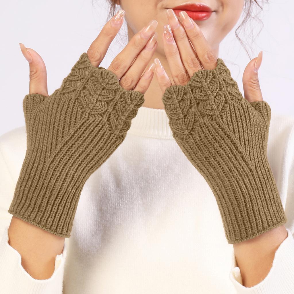 Winter Warm Gloves, Fashionable Knitted Fingerless Sleeves, Fake Sleeves