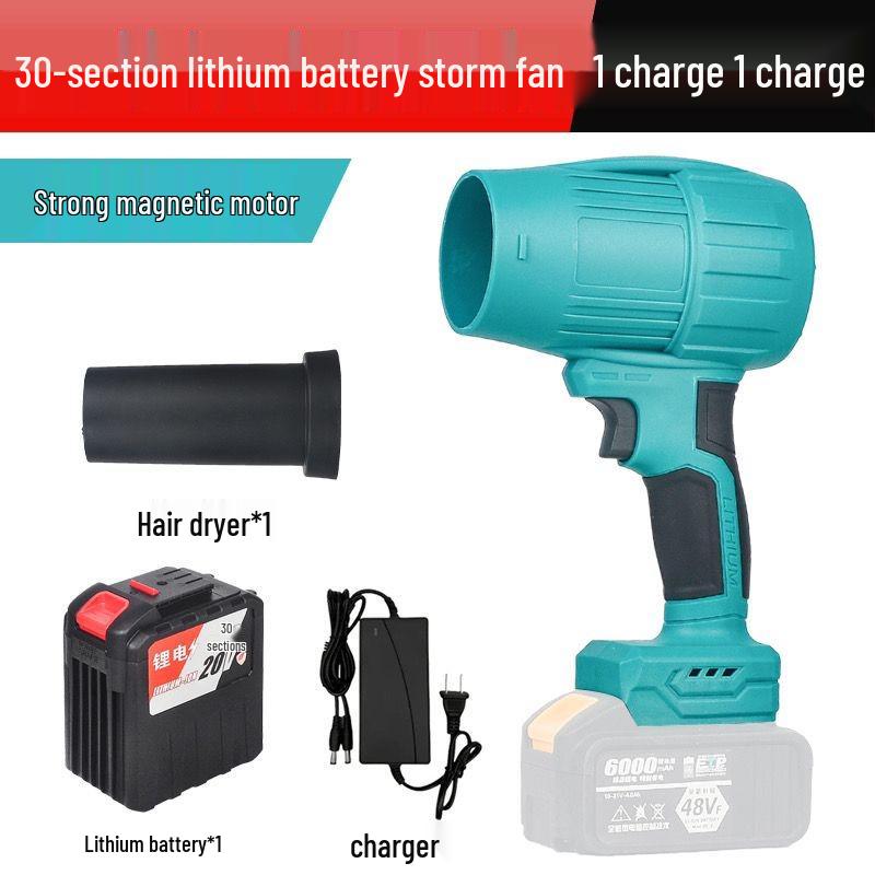 High-Power Brushless Ducted Turbo Fan Hair Dryer with Lithium Battery
