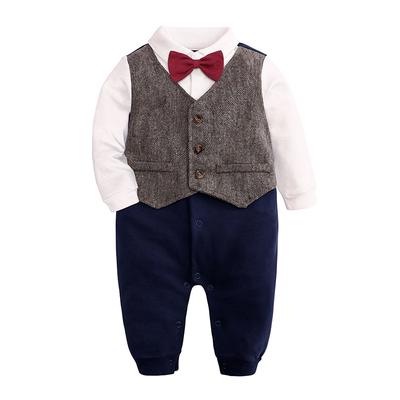 Vestiti per neonato, pagliaccetti per bambini in morbido cotone, piccolo gentiluomo, tuta per neonato