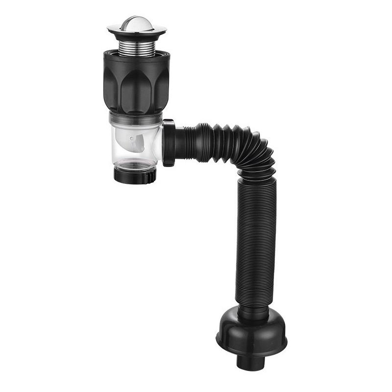 Universal Flip Stainless Steel Washbasin Washbasin Sink Wall Drainage Pipe Kitchen Bathroom Accessories Anti Odor Drainage Pipe