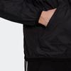 Adidas Solid Color Kangaroo Pocket Half-Zip Detail Hooded Jacket Men Outerwear Black GQ6265