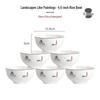 Tangshan Underglaze Ceramic Landscape Ramen Bowl Set