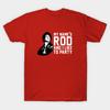 Men Black Print T-shirt My Name'S Rod And I Like To Party - Hot Rod No-Cut Transfer Paper Print Cotton Tshirt