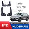 Mudguards FOR BYD Song Pro DM-i 2025 Automotive for Fender Mudguard Vehicle Exterior Decor ABS Material Protective Accessories