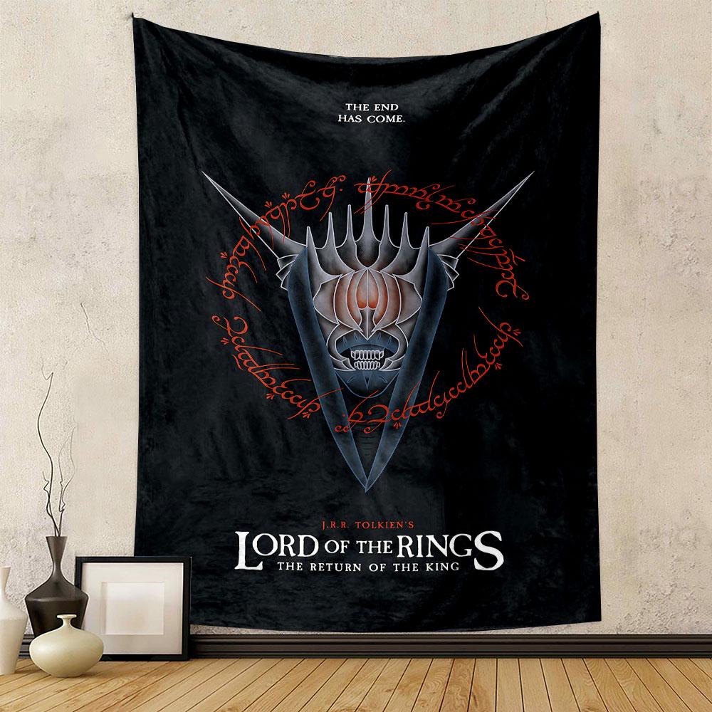 Lord of the Rings The End Tapestry Wall Hanging, Return of the King Poster Art, Epic Fantasy Wall Decor for Bedroom Man Cave