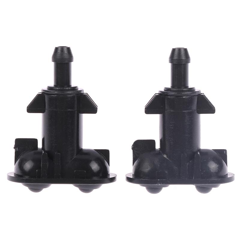 Buy 2Pcs Universal Front Windshield Washer Nozzles Abs Black Washer