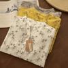 Chemise en Coton et Lin à Manches Longues et Décolleté en V Florale Gorge d'Hiver – Style Printanier Élégant pour Femme