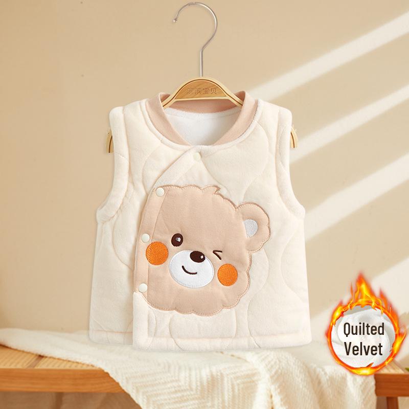 

Детский новогодний стеганый жилет с бархатной подкладкой для тепла осенью и зимой - Жилет для малышей 66 cm