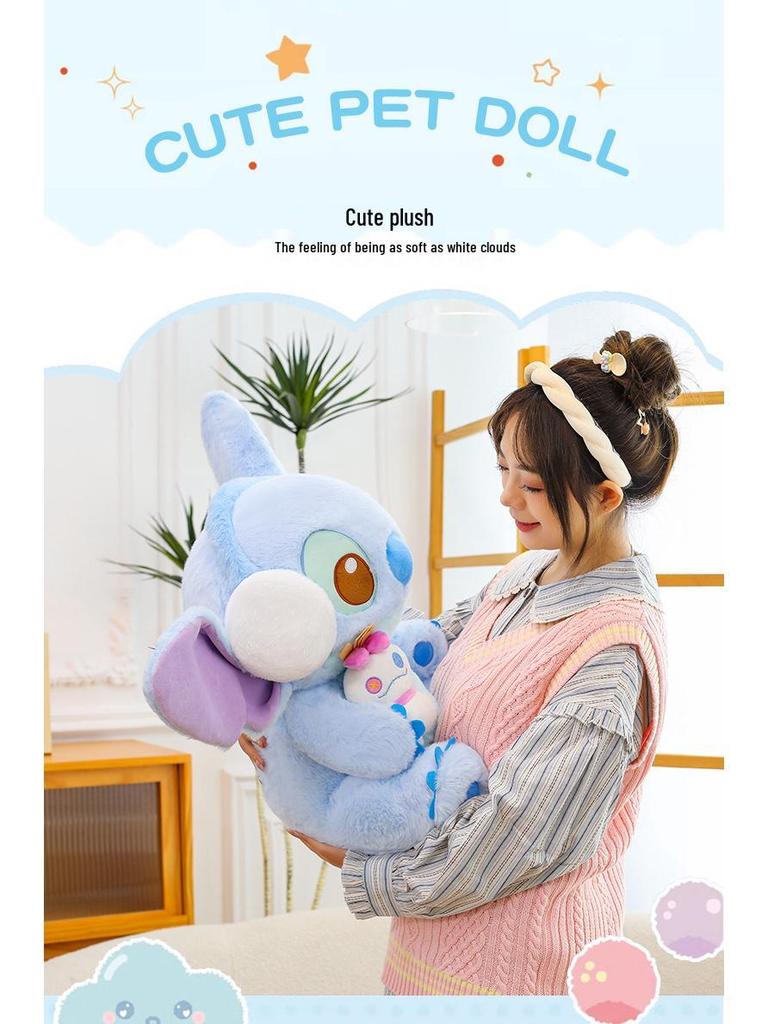 Muñeca de Almohada de Peluche de Punto de Niña de Dibujos Animados Regalo de Cumpleaños