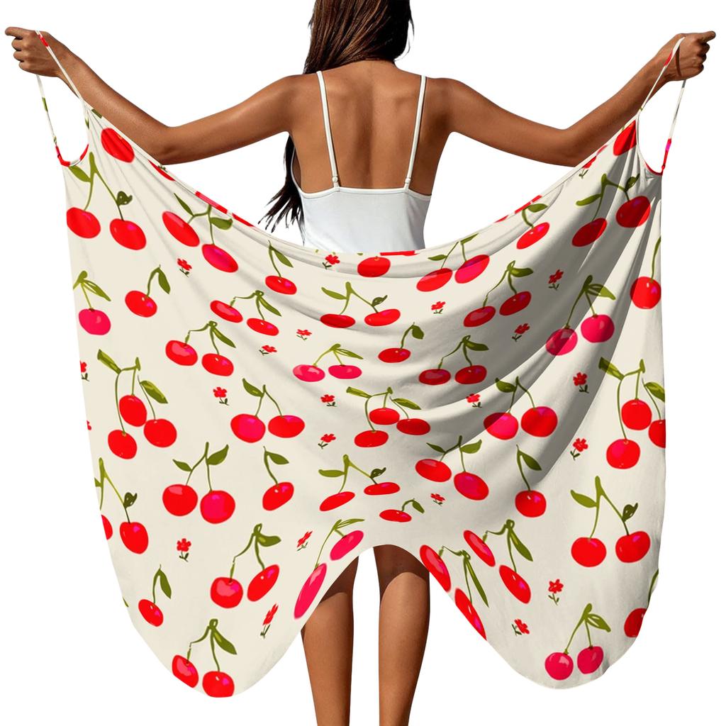 Leichtes Strandtuch mit Blumenmuster zum Umwickeln für Damen, Weich, Atmungsaktiv, Vielseitig einsetzbar, Überwurf, Decke, Schal, Tuch