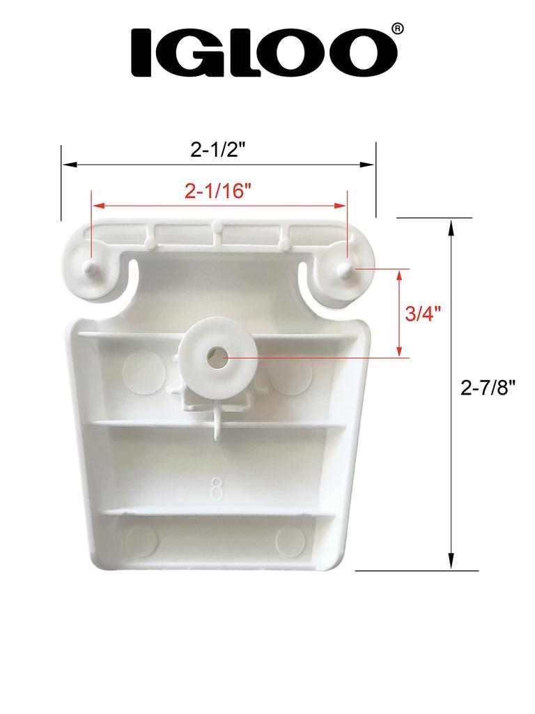 Igloo Cooler Plastic Parts Kit Made in the USA Includes 2 3 latch posts - - latches, hinges, & screws.