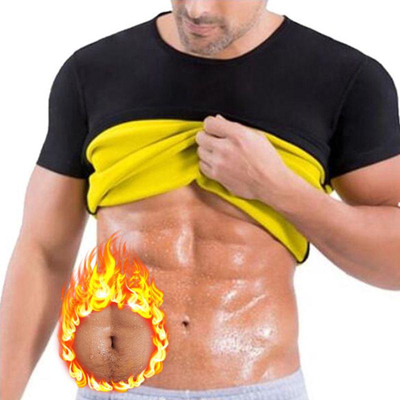 Neoprene Mens Gym Vest Sauna Ultra Sweat Tshirt Body Shaper Cincher Slimming