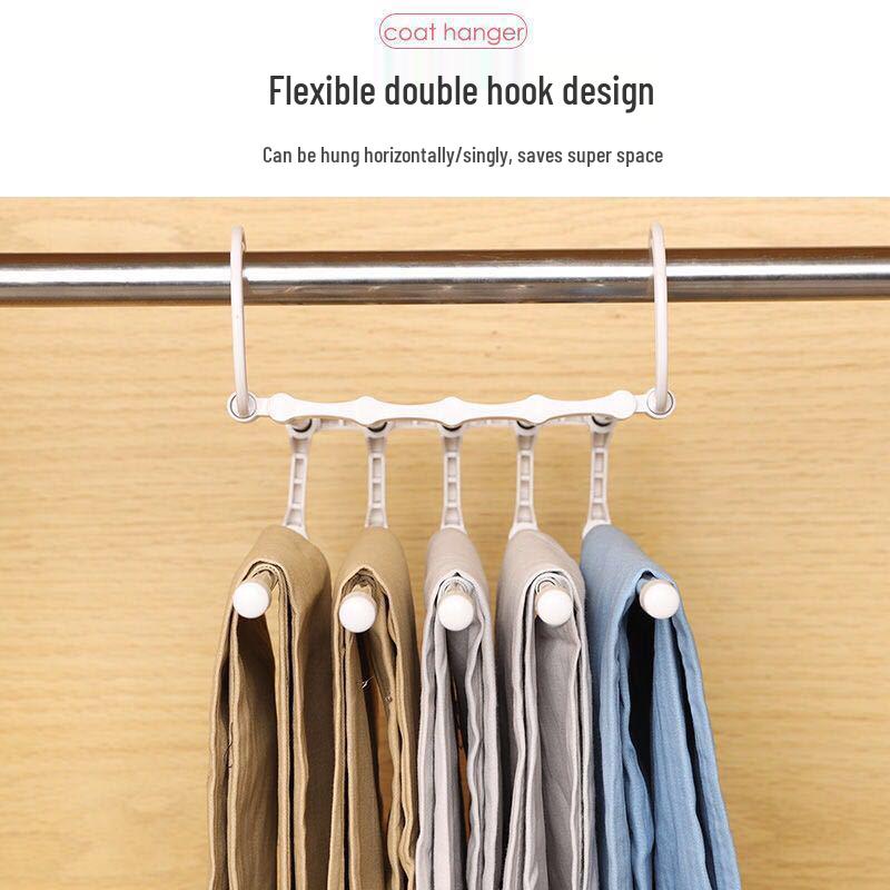 Multifunctional Folding Pants Rack: Non-Marking Trousers Hanger with Multiple Layers for Efficient Wardrobe Storage