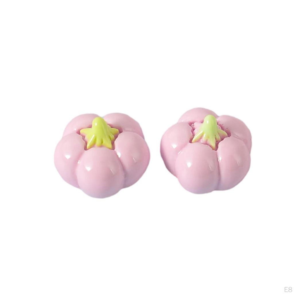100 Pieces Resin Mini Pumpkin Embellishment Ornaments Miniature for DIY Craft Making