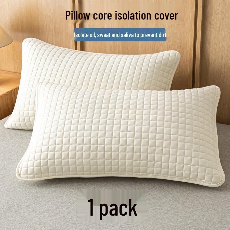 Gesteppter Schutzbezug für Kissen - Schützt vor Kopffett & Speichel, 48x74cm, Ideal für Hotels & B&Bs