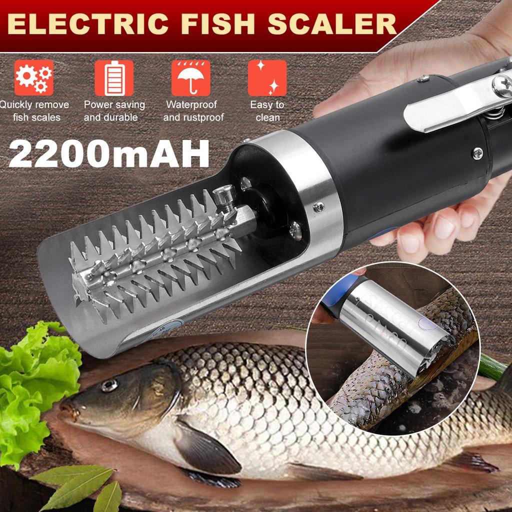 Electric Fishing Scalers Fish Scaler Clean Fish Remover Cleaner Descaler Waterproof Scraper Seafood Tools Black