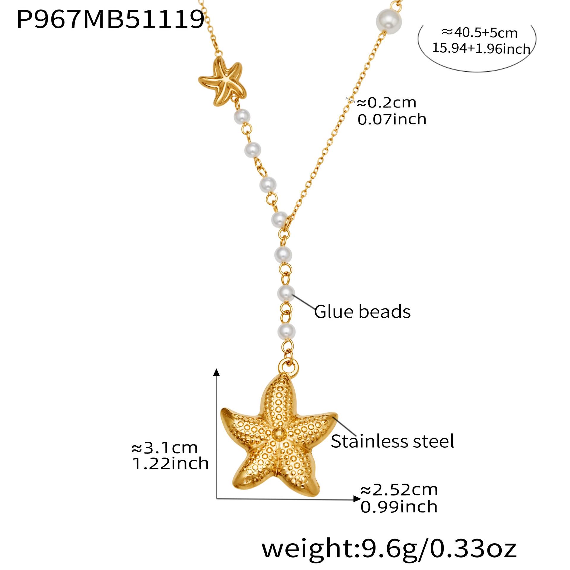 Qiong Yao Stainless Steel Star Pendant Handmade Patchwork Necklace - Durable, Unique Jewelry