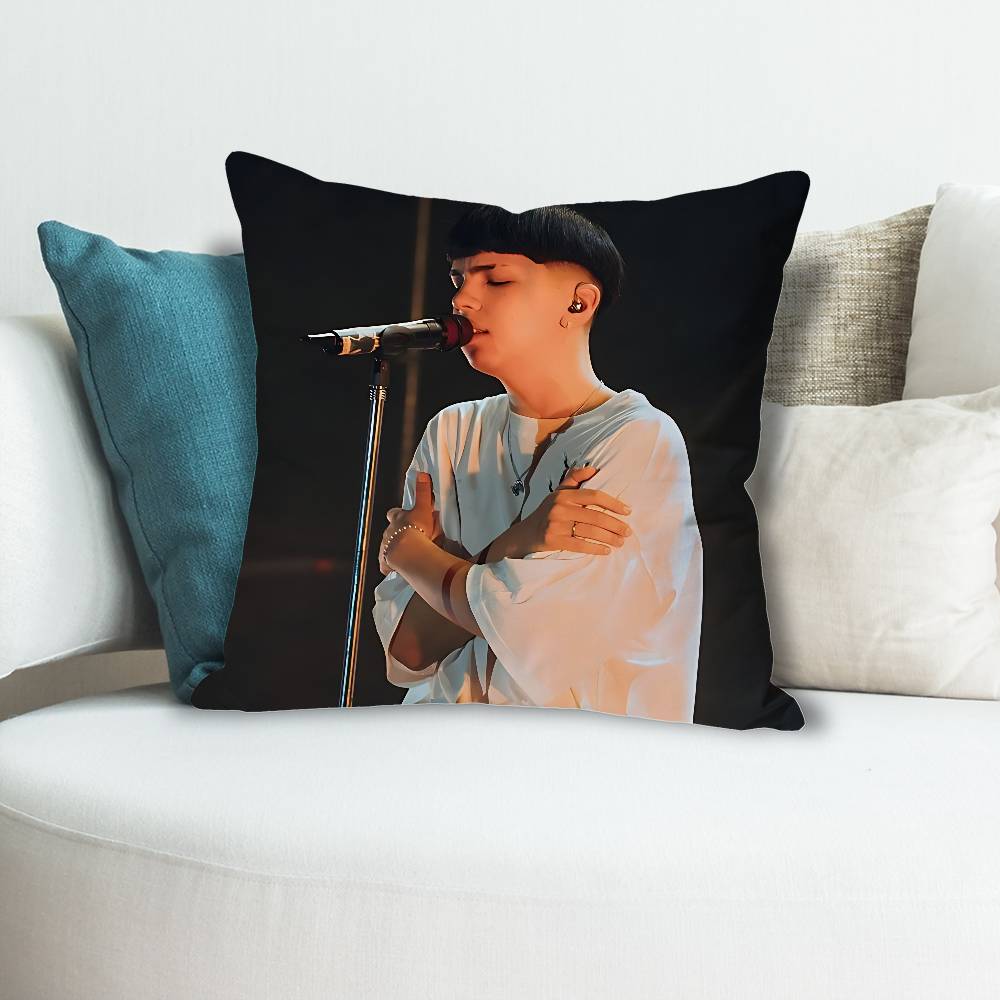 

MMilo J La Vida Era Mas Corta Celebrity Merchandise AllMatch Printed Pillow Case Sofa Car Office Room Decoration Protector 30x30 cm