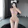Sexy dessous sexy bikini drei-punkt kleine brust verführung uniform bett freies flirten anzug