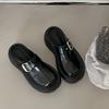Casual Platform Slippers Sandals Summer New Fashion Round Head Lazy Bag Head Half Slippers